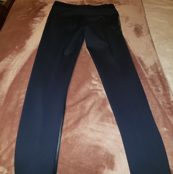 Navy blue faux snake skin Nygard slims leggings - Picture 2 of 4